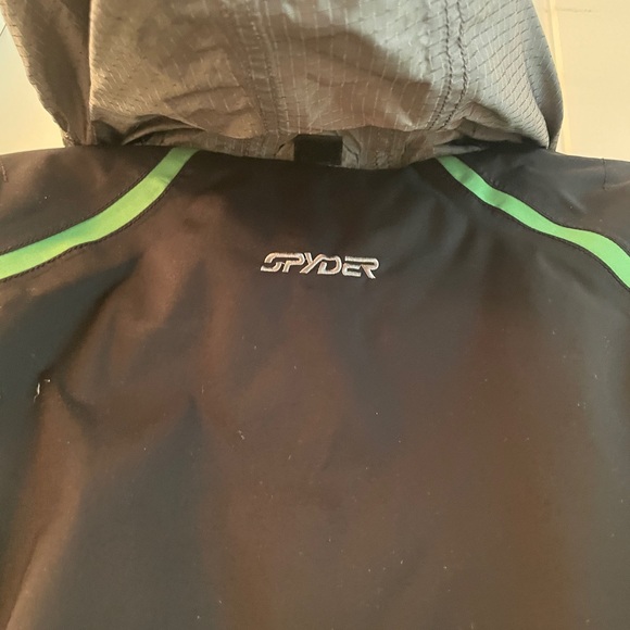 Spyder Kids Black and Green Ski  Jacket Size 12 - Picture 8 of 12